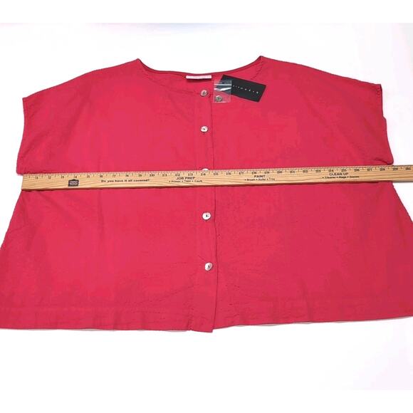 Bryn Walker Bessie Shirt Size XXL Lantana Pink Button Front Lagenlook NEW NWT - Picture 13 of 16